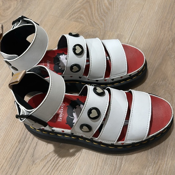 Dr. Martens White and Black Sandals - Picture 4 of 6